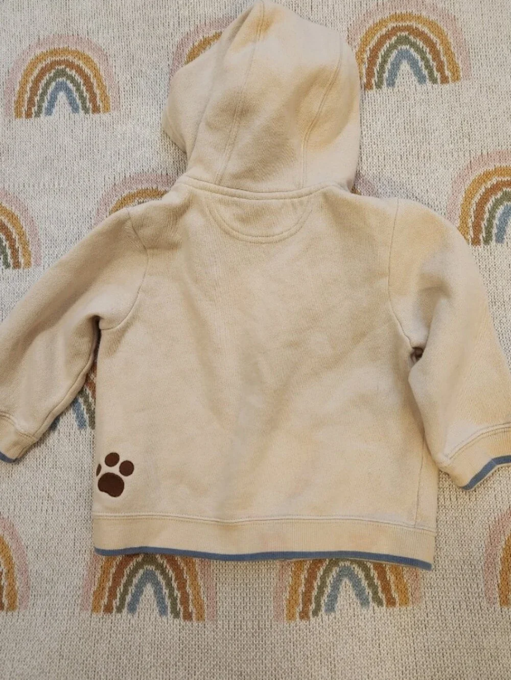 Gymboree Teenie Puppy Vintage 18-24 Cream Zip-Up Hoodie Jacket